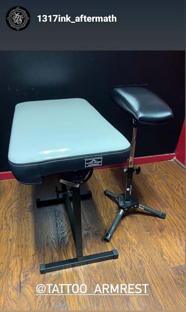 Tattoo Armrest TA-LARGE Extra, Black Vinyl